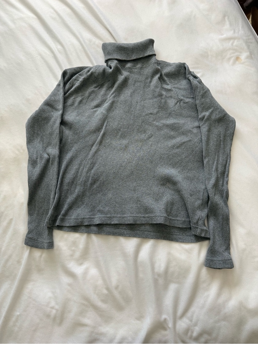 Vintage Ralph Lauren Heather Gray Ribbed Turtleneck Sweater